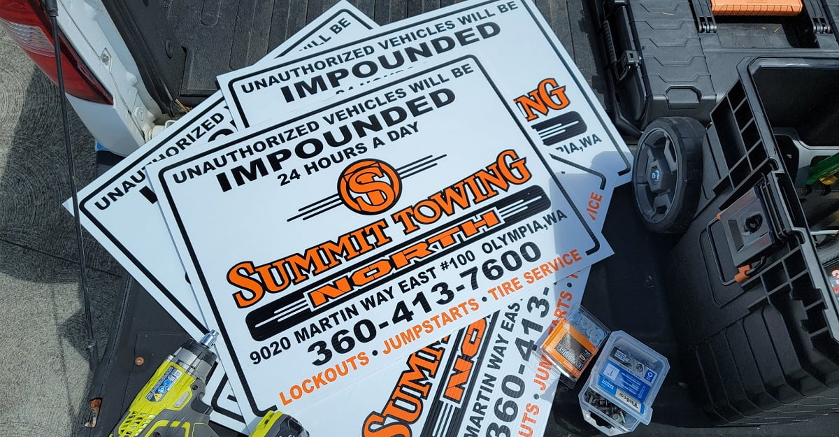 Private Property Towing Tumwater WA Summit Towing